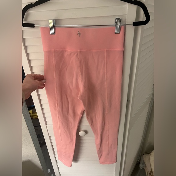 All Access Sport Rib Center Stage Cropped Legging - Size Small in Bright Pink - Picture 4 of 4